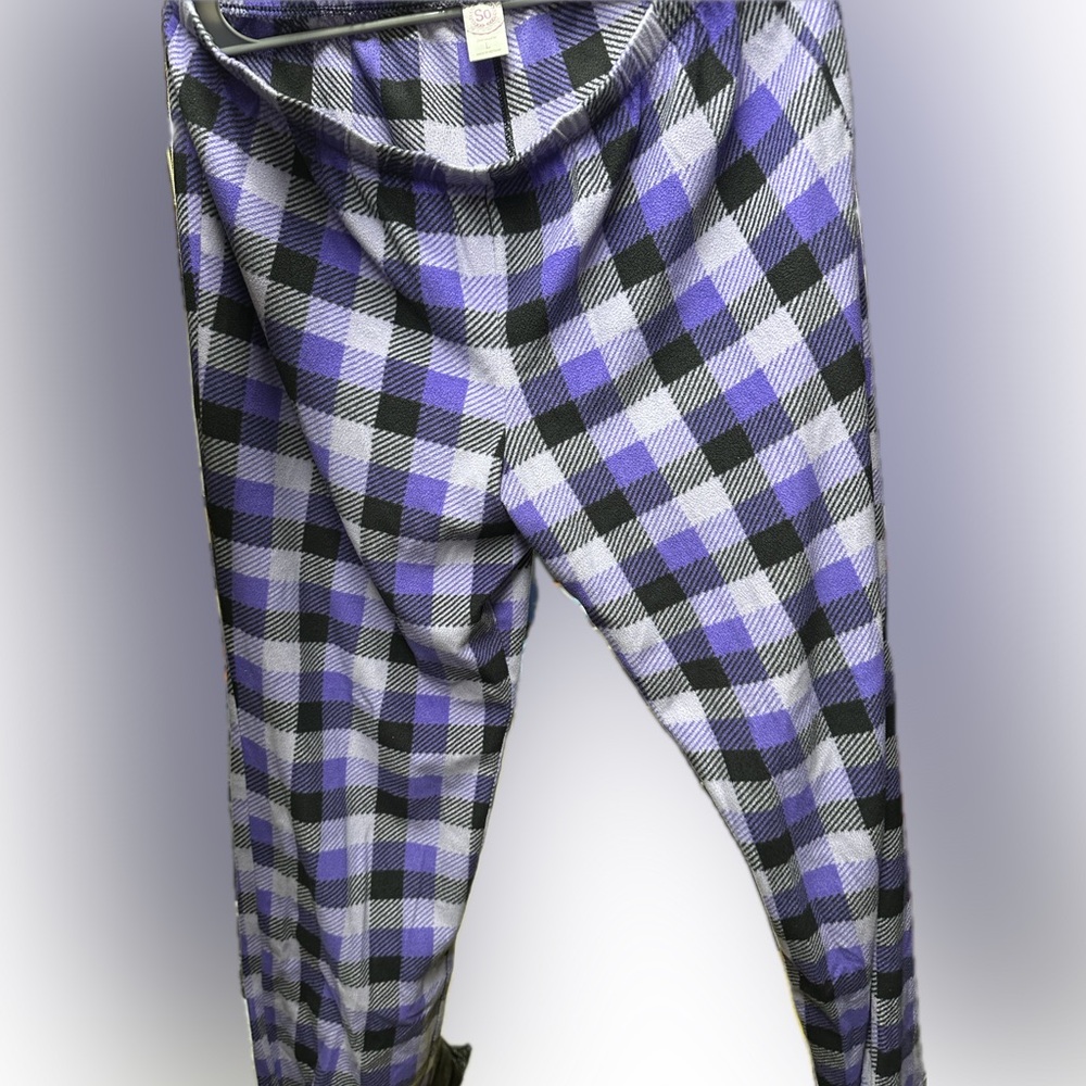 Plaid Women’s Pants in Black and Purple